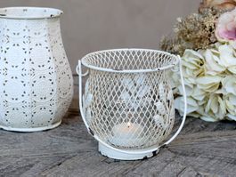 Chic Antique Windlicht, fil de fer "Hurricane" mit Henkel