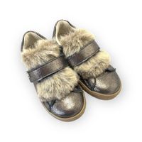 Stylische Sneaker Kunstfell & Metallic-Look Gr.36 , ISL 23cm