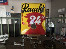 Emailschild, Raucht 24er, original, Reklame
