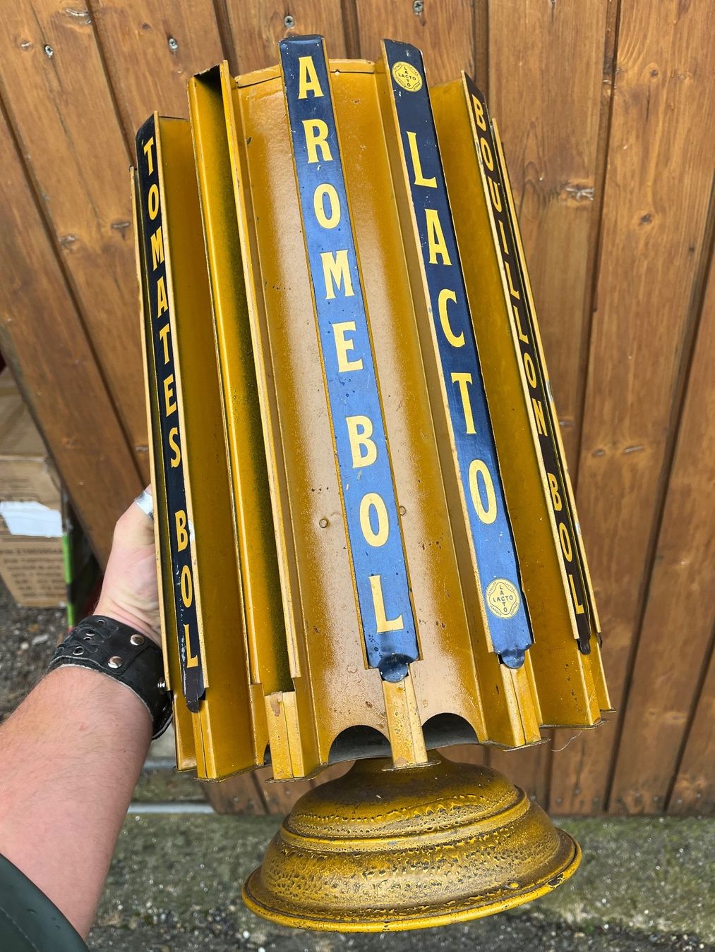Insegne: ALTER WERBE DISPLAY  DREHBAR SELTEN UM 1950 SCHILD – Usato da Balterswil venduto da MR_FEELGOOD 1