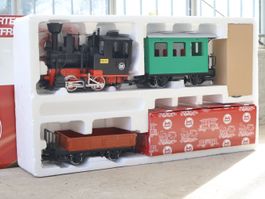 LGB modernes Starter Set - Dampflok + Wagen - Metallachsen