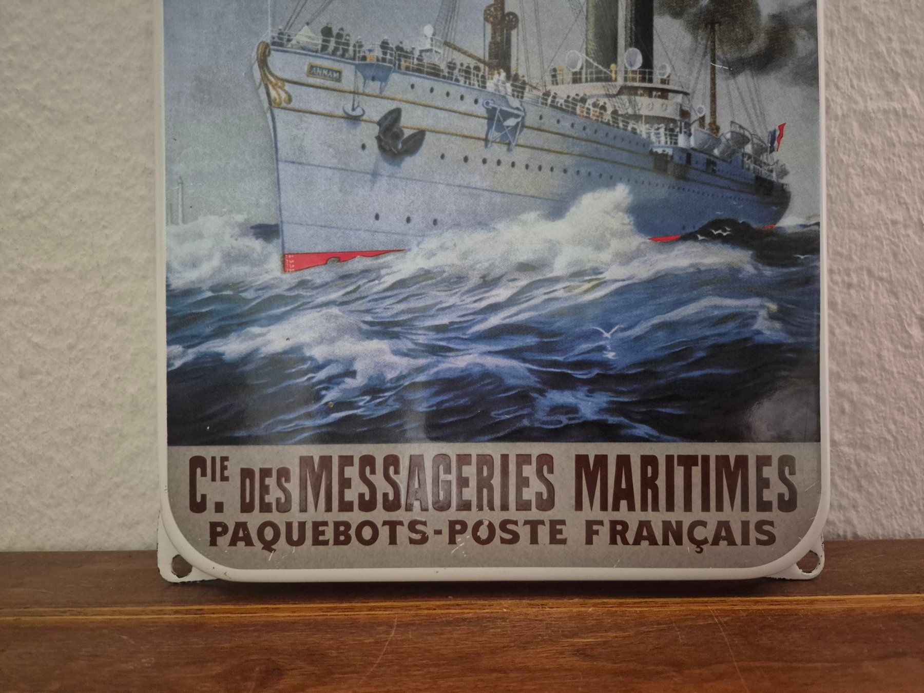 Insegne: Emailschild Post Frankreich Dampfschiff Retro Emaille Schild – Nuovo (secondo la descrizione) da Schaffhausen venduto da pfanis09 2
