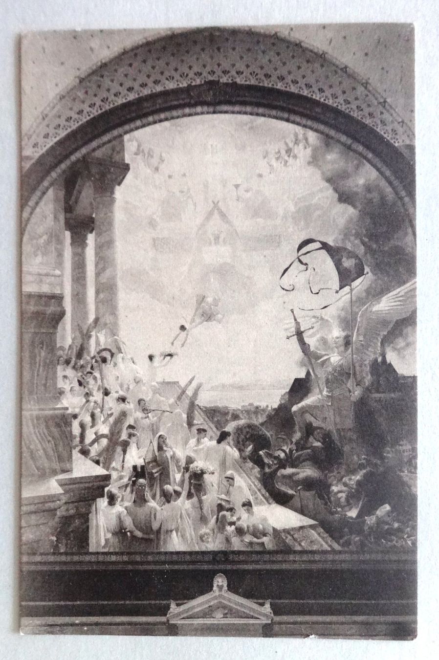 Cartoline postali: Musée de Neuchâtel - P. Robert, Avénement du Christ – Usato da Fétigny venduto da Billy2miny