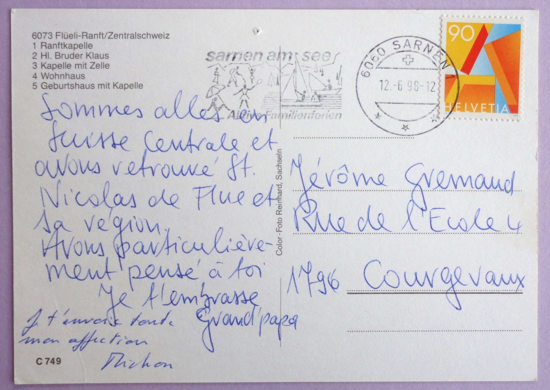 Cartoline postali: Flüeli-Ranft – Difettoso da Fétigny venduto da Billy2miny 1