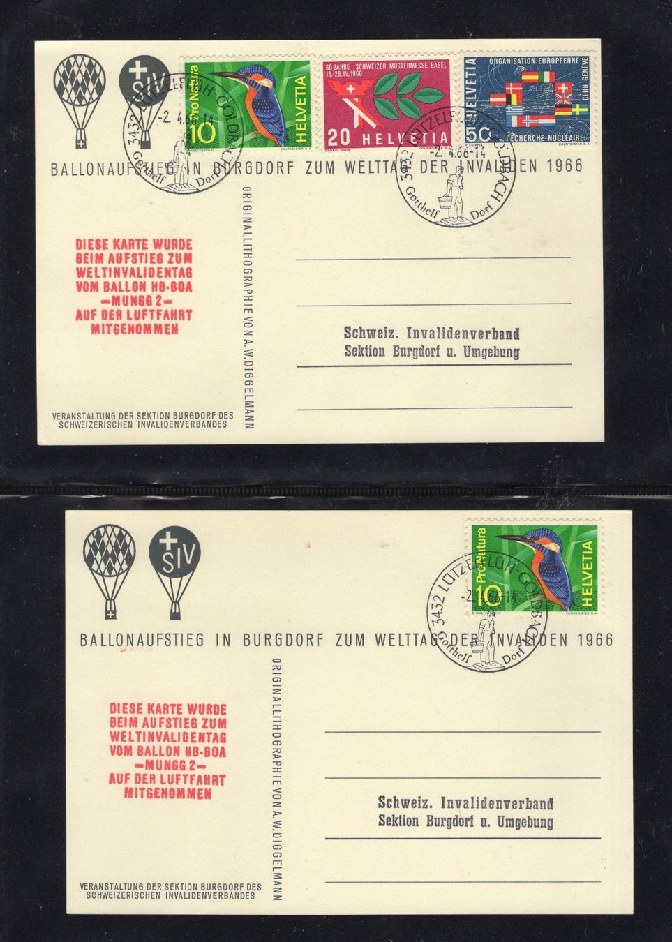 Tutti i francobolli: R2168  /  Carte postale vol en ballons illustrées – Usato da Ste-Croix venduto da MONT-TAGNAC