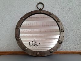 ⚓ Magnifique Miroir Hublot-30 cm-Fer Forgé–Style Industriel