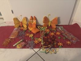 Frühling / Sommerdeko: Schmetterlinge, Blumen, Zwerge