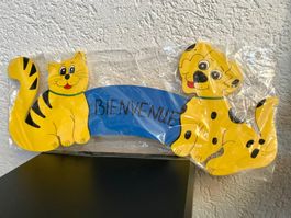 DECOR BIENVENUE pour porte chien et chat en lot