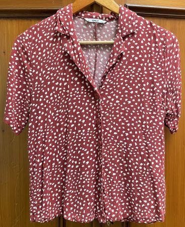 Bluse Only kurzarm 34 getupft/gepunktet