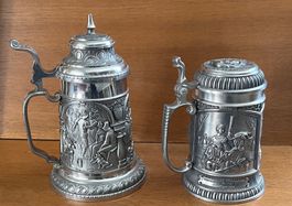 Vintage Zinnkrug / Zinnkrüge mit Deckel