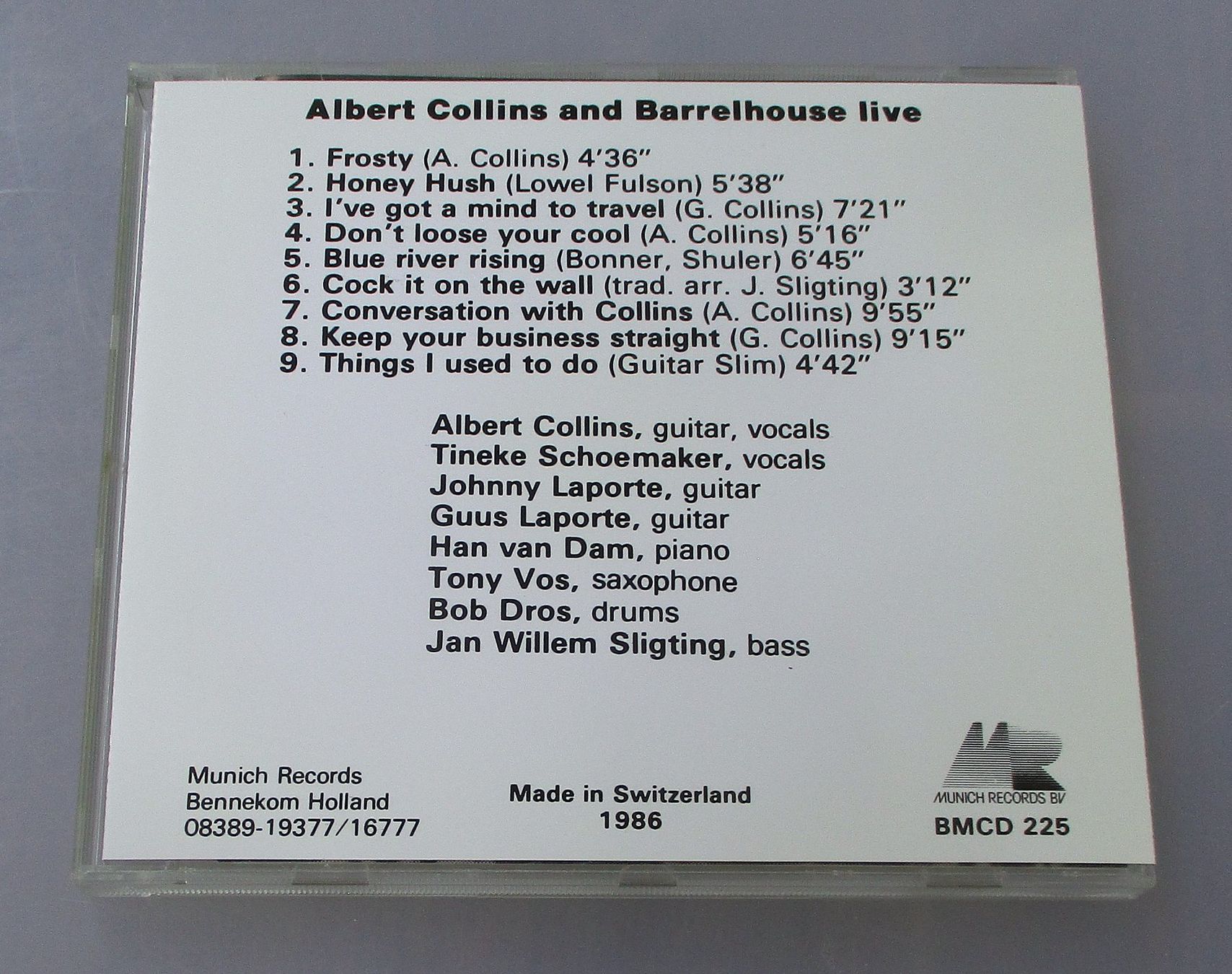 CD: ALBERT COLLINS - Live – Usato da Wattwil venduto da Muriel11 1