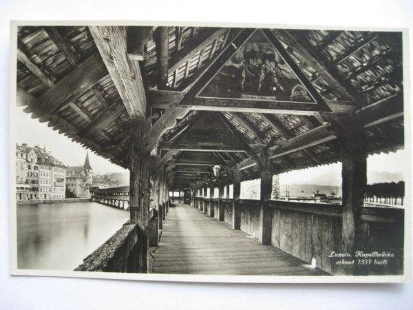 Cartoline postali: AK  Luzern - Kapellbrücke – Usato da Gundetswil venduto da Egro01