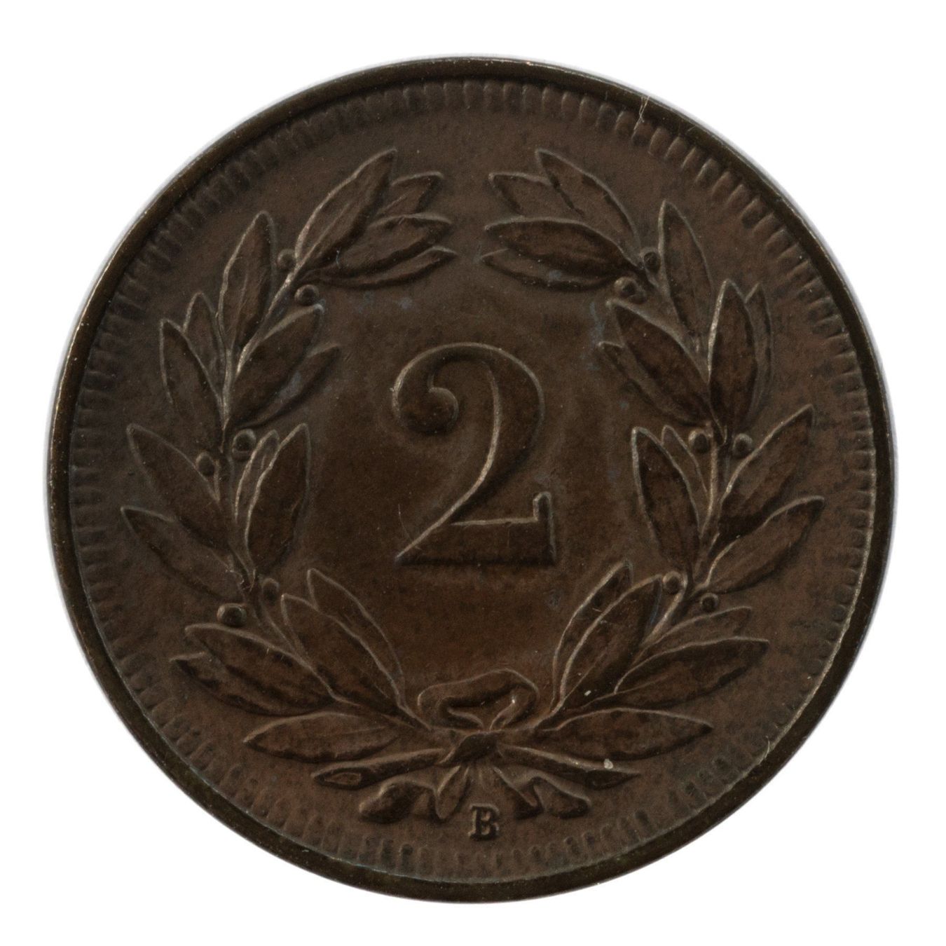 Tutti le monete: Schweiz / Suisse - 2 Rappen - 1908 – Usato da Rotkreuz venduto da Swiss-Coins 1
