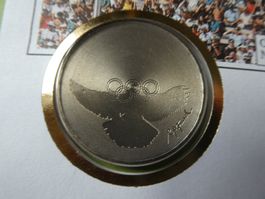 Schweiz 1988, 5 Franken Barcelona - in Münzbrief