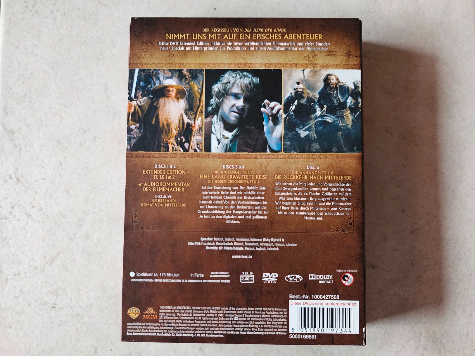 Alle DVDs: Der Hobbit  -  Eine unerwartete Reise / 5 Disc DVD Box – Gebraucht aus Schneisingen von backstore24 1