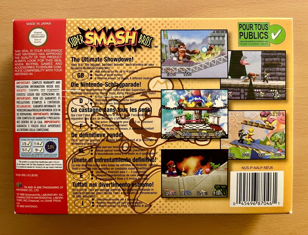 Nintendo Spiele: Super Smash Bros 64 – Gebraucht aus Lausanne von  1