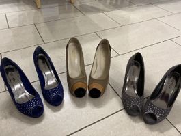 3 paires de chaussures haut tallons, très élégantes
