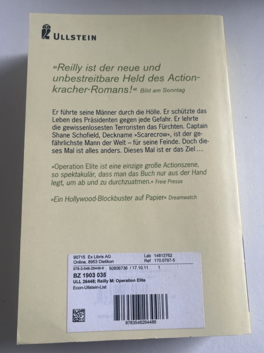 Bücher: Matthew Reilly: Operation Elite, spannender Thriller! – Gebraucht aus Forch von tieckr 1