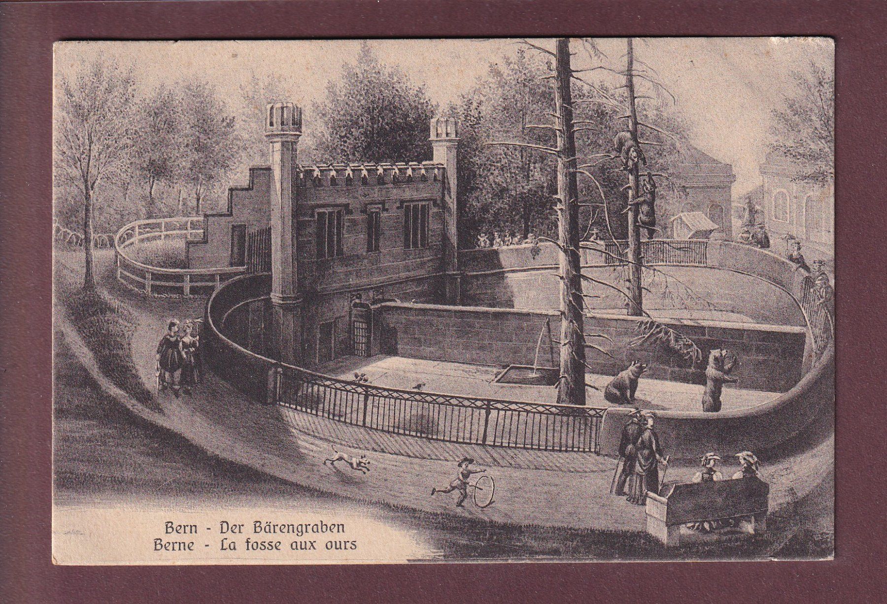 Cartoline postali: BERN - Bärengraben - 1912 – Usato da Pully venduto da nicecards