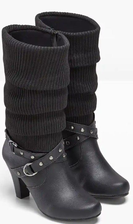Damenschuhe: Schwarze Damen-Stiefel mit Absatz Gr. 40 – Neu und originalverpackt aus Uznach von Apuutze