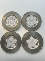 8 Zinnteller Sternegg Fein-Zinn guter gebrauchter Zustand