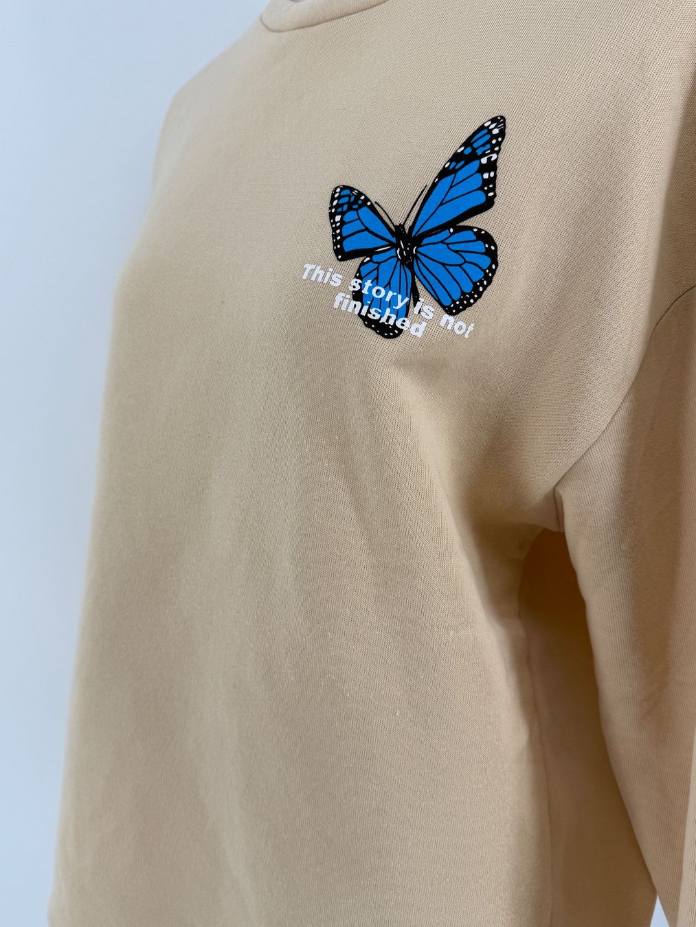 Shein Maglioni & Felpe: Pullover mit blauem Schmetterling Gr. M von Shein – Usato da Auenstein venduto da moin. 2