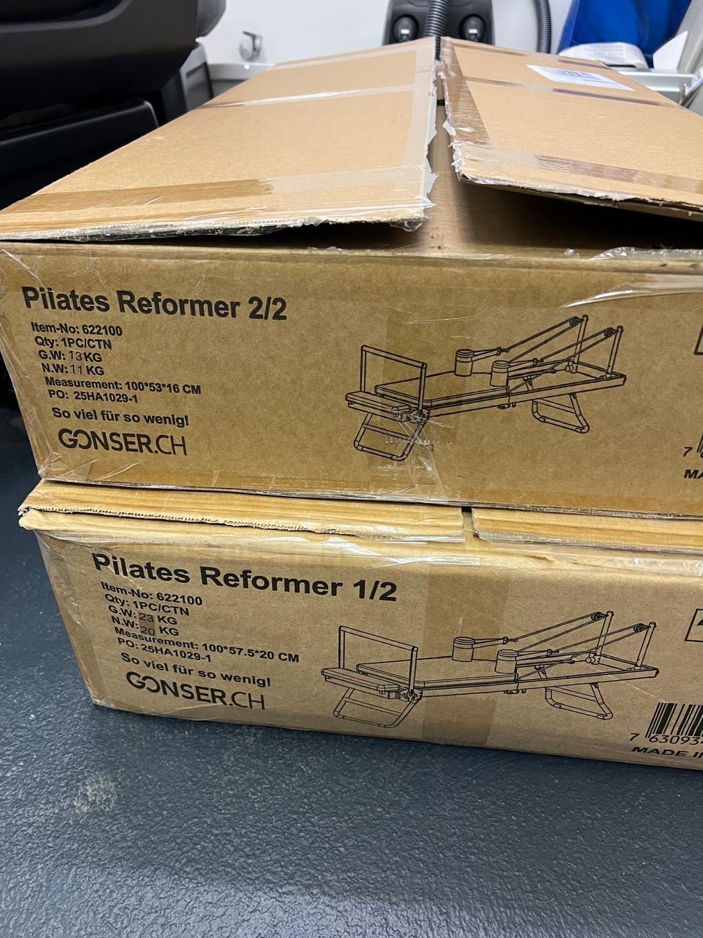 Gonser Hometrainer: Pilates Reformer klappbar weiss/grau – Nuovo e nell'imballaggio originale da Niederrohrdorf venduto da gbg_szg9 4
