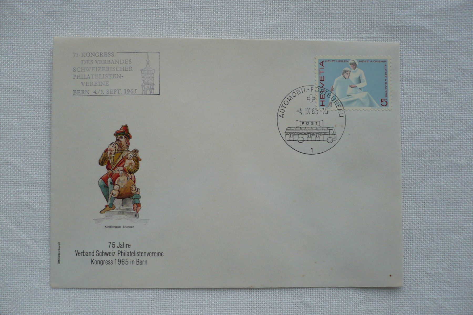 Tutti i francobolli: 1965 75. Kongress VSPhV, Bern – Usato da Zürich venduto da saltandpepper008