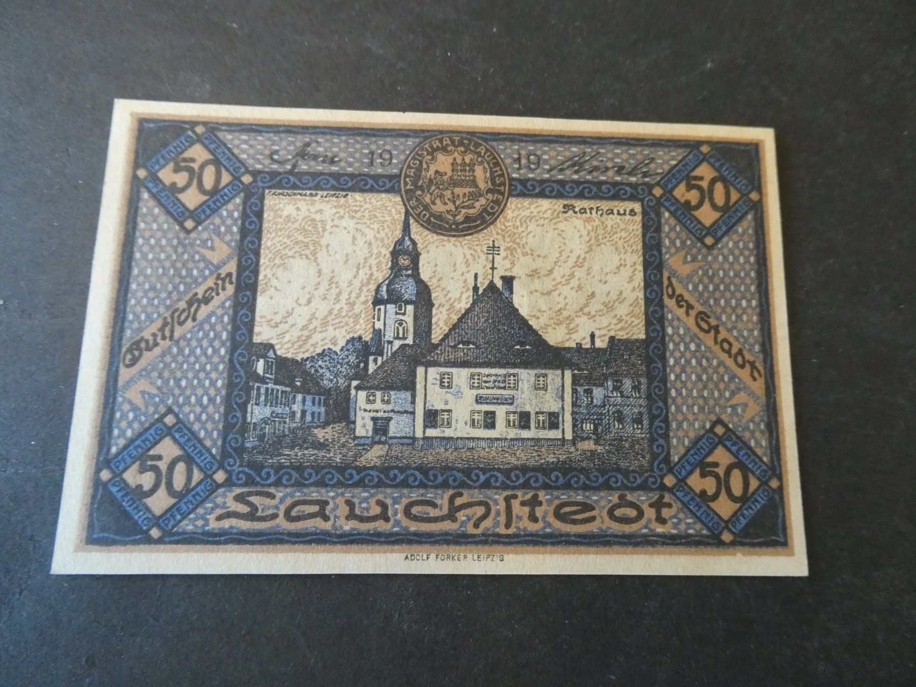 Banknoten: Dt. Reich, Lauchstedt  - Notgeld – Gebraucht aus Hinterforst von Rohusri