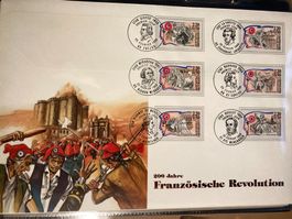 Frankreich 1989 FDC Grossbrief Satz 200 J franz. Revolution