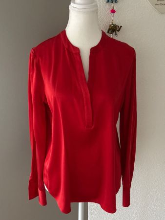 Herzen's Angelegenheit langarm Blusenshirt rot