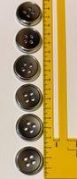 Knöpfe 6x braun beige silbrig England ungebraucht