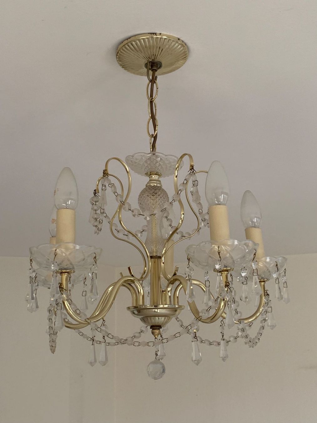 Lampadari & plafoniere: Deckenleuchte Kristall Messing 5-flammig – Usato da Reinach AG venduto da dipsy2002