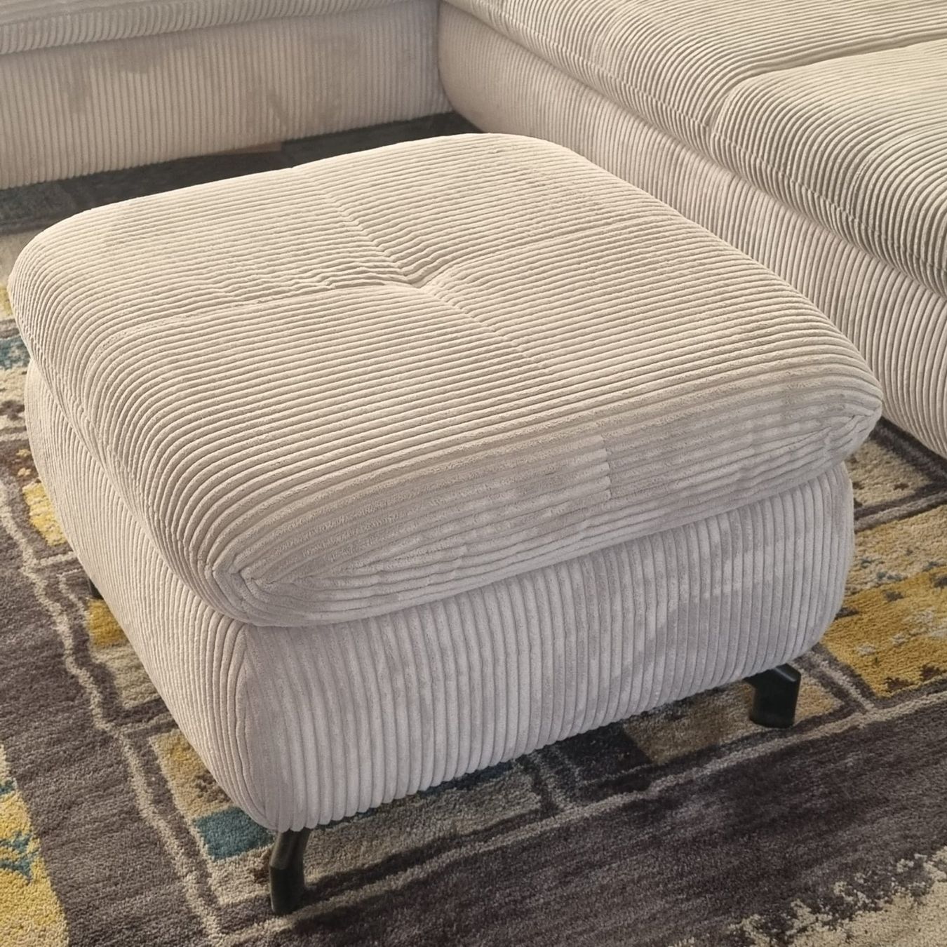 Divani: Ecksofa hellgrau Cordstoff – Usato da Cham venduto da Pilatus97 4