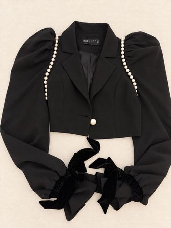 Eleganter schwarzer zweiteiliger von Asos Luxe , Größe 38