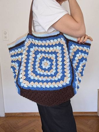 Grand Sac Cabas Crochet, fait main 