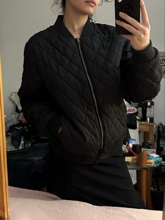 Urban Classics Bomberjacke gesteppt schwarz Grösse M