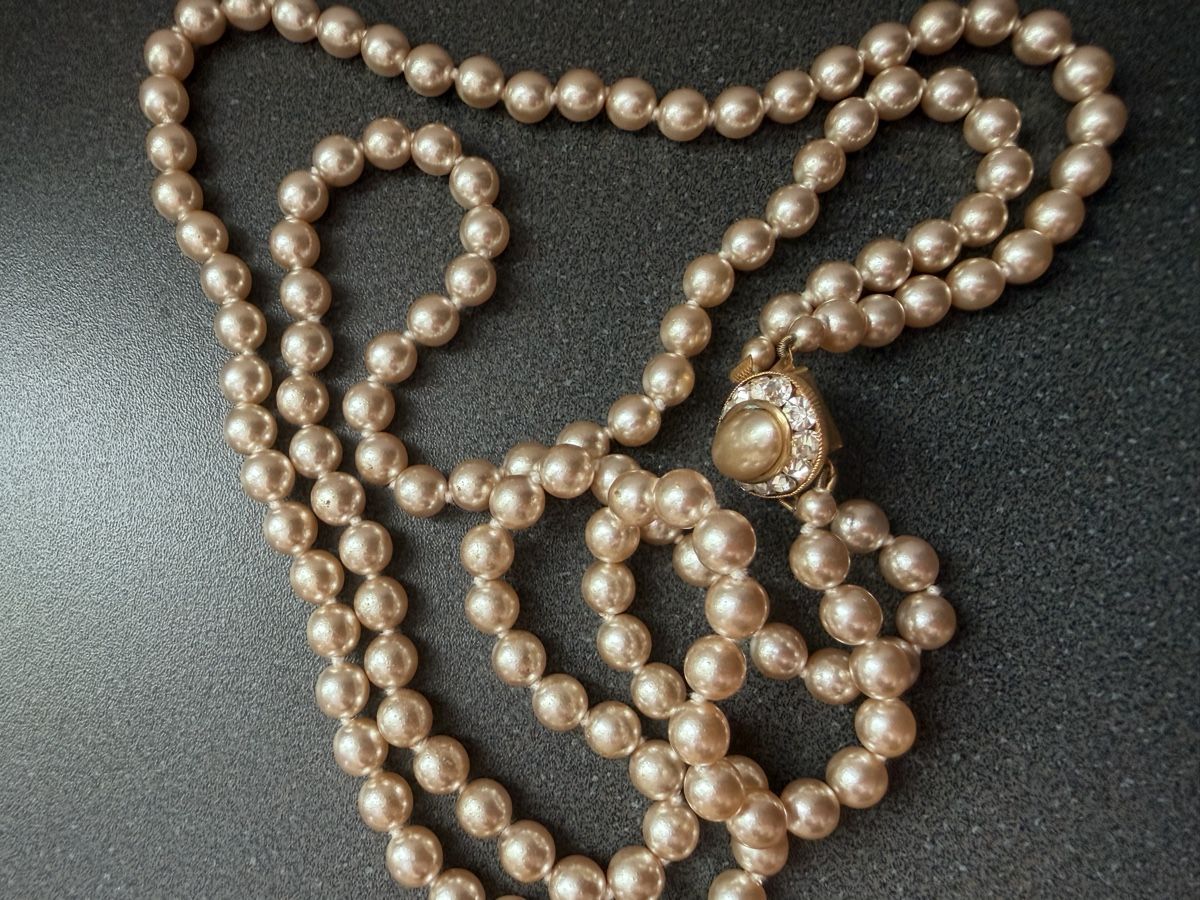 Ketten: Vintage Doppelte Perlenkette, Strassverschluss – Gebraucht aus Lamone von LaCantinaMagica 5