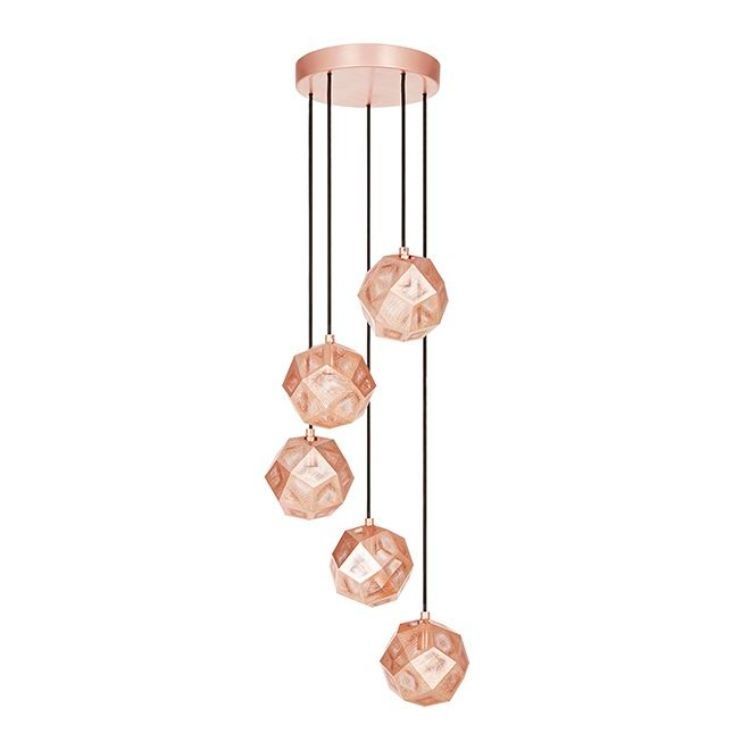 Tom Dixon Lampadari & plafoniere: TOM DIXON Etch mini Chandelier Copper – Usato da Rotkreuz venduto da CRLNSC