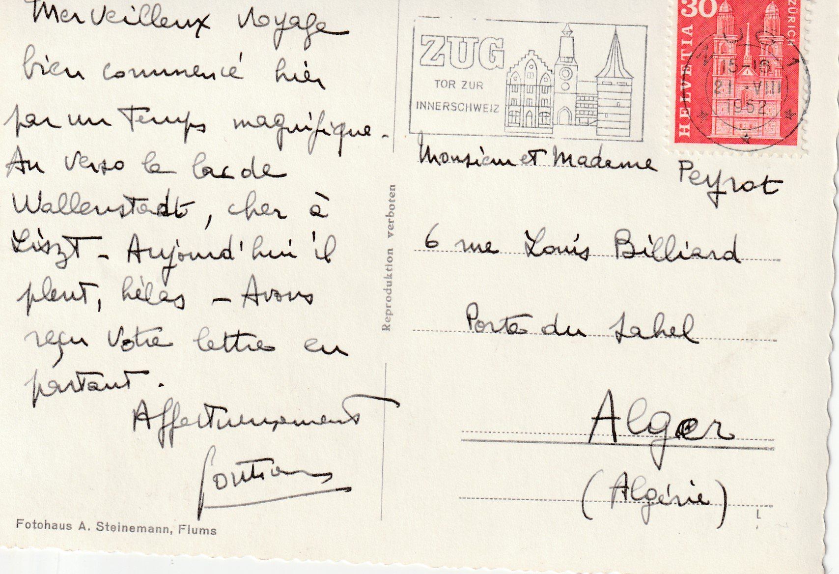 Cartoline postali: AK - Unerterzen - gel. 21.8.1962 – Usato da Fribourg venduto da schnalla92 1