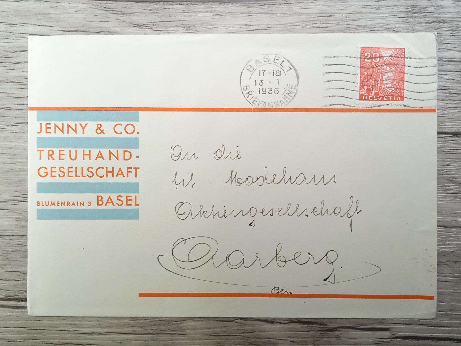 Tutti i francobolli: TR52 Enveloppe + Timbre Suisse 1936 – Usato da Cousset venduto da Patrick_Collections