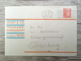 TR52 Enveloppe + Timbre Suisse 1936