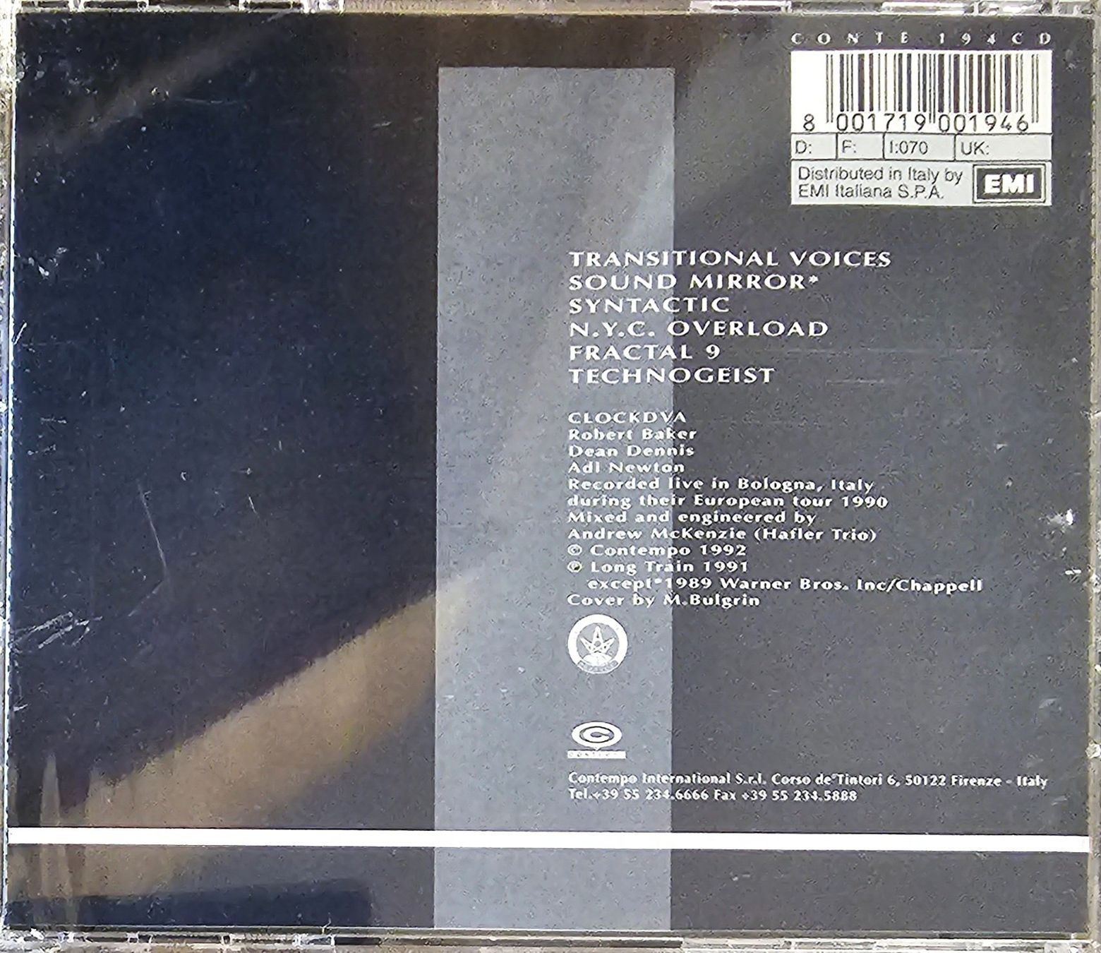 CD: Clock DVA – Transitional Voices – Nuovo e nell'imballaggio originale da Wahlen b. Laufen venduto da Cg10 1