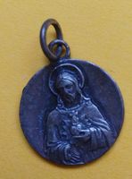 Schmuck Jesus Anhänger,  Medaille 1,3x1,7cm Vintage 70er