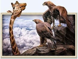🦅 Dekorativer WANDAUFKLEBER «ANIMAL» 🦒💫