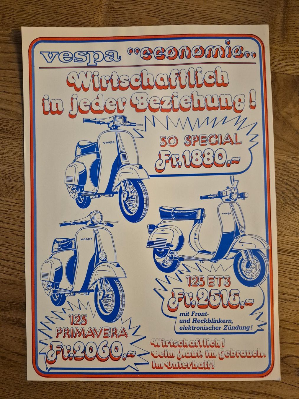 Vespa Dokumente: Werbung VESPA – Gebraucht aus Balsthal von Palcivalle