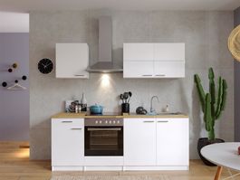 510 Küchenzeile Singleküche 210cm weiss - Küche Einbauküche