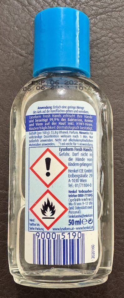 Idratazione: FRESH HANDS von LYSOFORM - Handhygiene Gel – Nuovo e nell'imballaggio originale da Wisen venduto da Tukta08 1