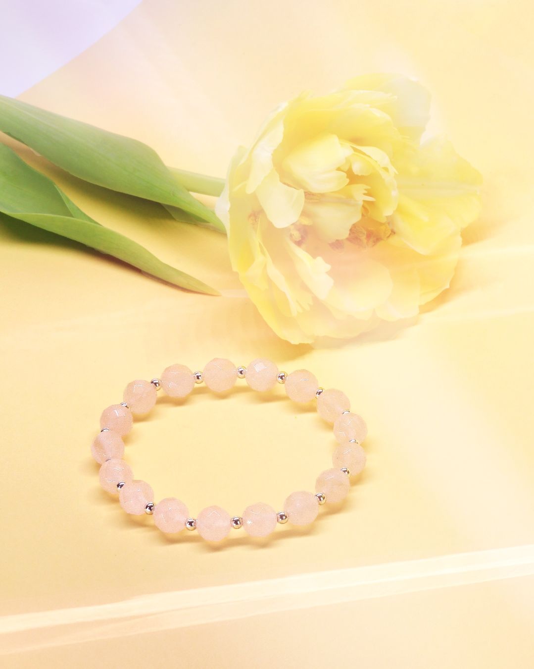 Bracciali & Braccialetti: Rosenquarz elastisches Armband – Nuovo e nell'imballaggio originale da Schindellegi venduto da MoonAmber.schmuck