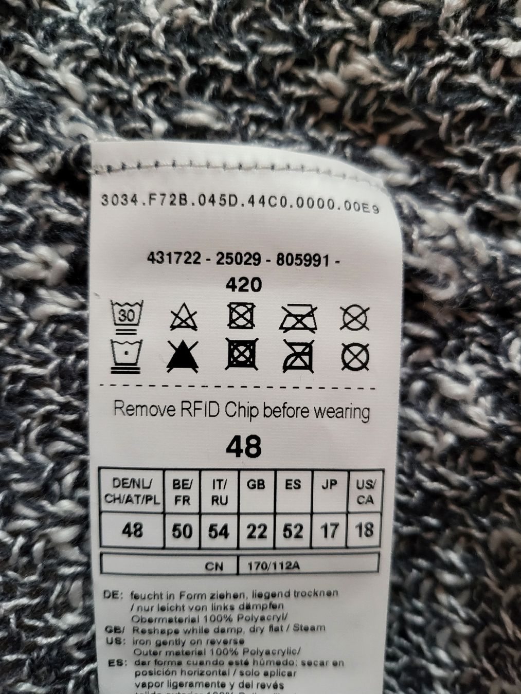 Giacche: Cardigan Samoon gris chiné, taille 48 - – Usato da Niedergösgen venduto da Eva2410 5